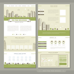 Canvas Print - lovely one page website template design