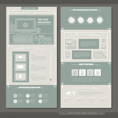 Canvas Print - elegant one page website template design