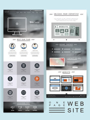 Canvas Print - abstract one page website template design