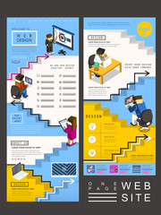 Canvas Print - business concept one page website template design