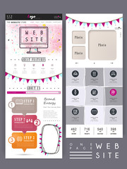 Canvas Print - lovely one page website template design