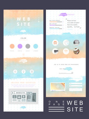 Canvas Print - soft one page website template design