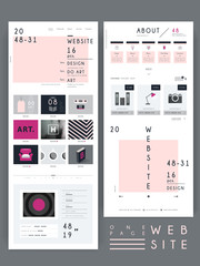 Wall Mural - trendy one page website template design