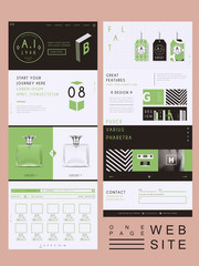 Canvas Print - modern one page website template design
