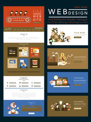 Wall Mural - teamwork concept one page website template design
