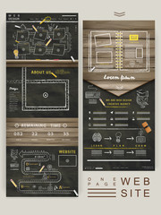 Canvas Print - education concept one page website template design
