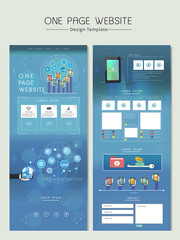 Wall Mural - sparkling technical one page website template design