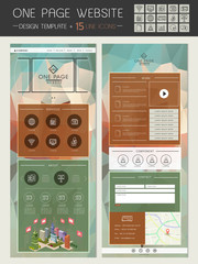 Wall Mural - trendy one page website template design