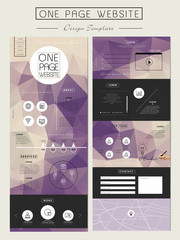 Wall Mural - trendy one page website template design