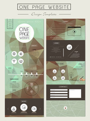 Wall Mural - trendy one page website template design