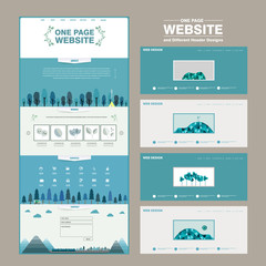 Wall Mural - lovely one page website template design