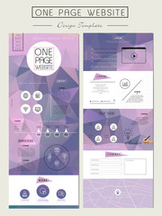 Wall Mural - trendy one page website template design
