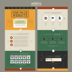 Wall Mural - lovely one page website template design