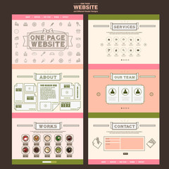 Wall Mural - adorable one page website template design