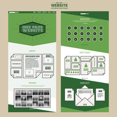 Wall Mural - modern one page website template design