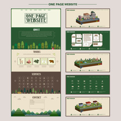 Wall Mural - lovely one page website template design