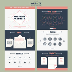 Wall Mural - simplicity one page website template design
