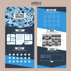 Wall Mural - lovely one page website template design