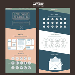 Wall Mural - simplicity one page website template design