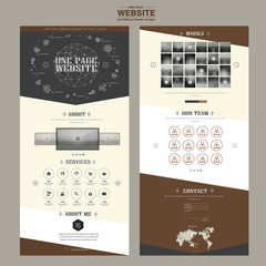 Wall Mural - elegant one page website template design