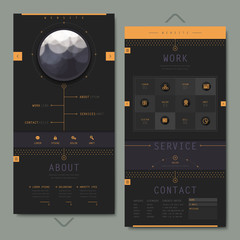 Wall Mural - modern one page website template design