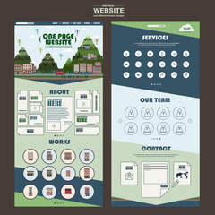 Wall Mural - lovely one page website template design