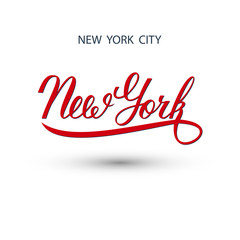 Wall Mural - New York city handwritten logo. Vector illustration.