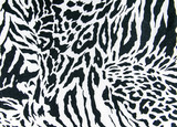 Fototapeta Zebra - texture of print fabric striped zebra and leopard for background