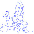 Europe map against white background