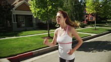 MS DS TS Woman Jogging / Provo, Utah, USA