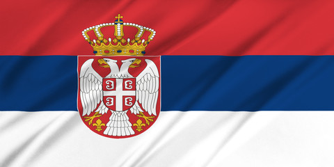 Wall Mural - Flag of Serbia