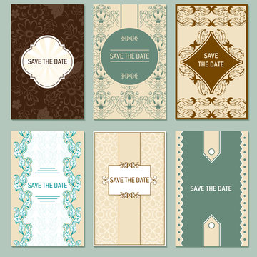 Set of vector card templates