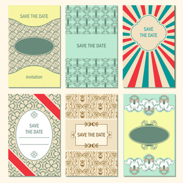Set of vector card templates