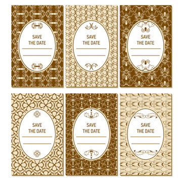 Set of vector card templates