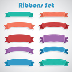 Wall Mural - Ribbons set