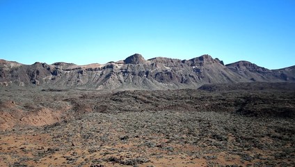 Canvas Print - Surreal landscape - Vulcano crater - desert valley -  Teide