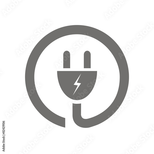 Cuadros en Lienzo Icono enchufe eléctrico circular FB