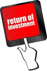 Poster - invest with a message on enter key or keyboard vector