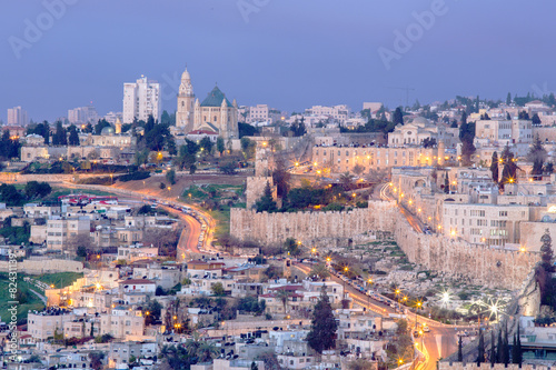 Fotografía Jerusalem - Outlook from Mount of Olives to Dormition abbey
