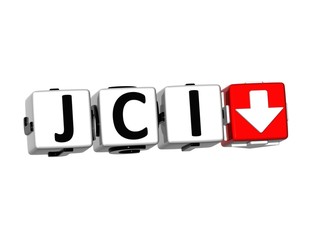 Poster - 3D JCI Stock Market Block text on white background