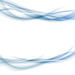 Wall Mural - modern abstract blue smooth swoosh wave background