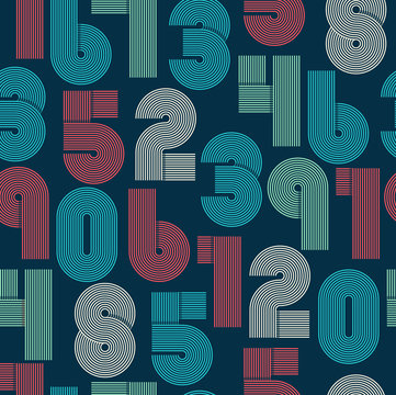 Seamless pattern of numbers