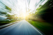 canvas print picture - Road in motion blur