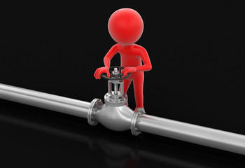 Poster - Pipeline and Man (clipping path included)