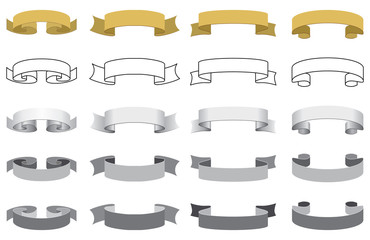banners in the form of ribbons
