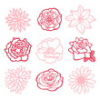 Sweet Floral Line Art Drawing