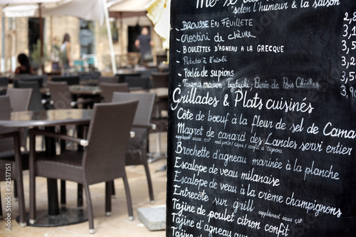 Plakat Paryska restauracja z menu