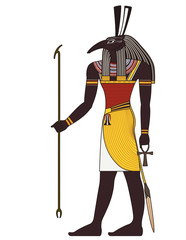 Wall Mural - Seth,isolated figure of ancient egypt god