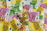 Fototapeta  - Viele verschiedene Euro-Geldscheine
