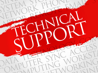 Poster - Technical support word cloud concept